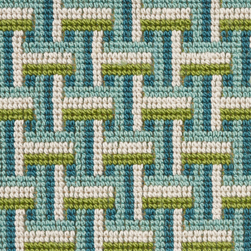 Saxon Épinglé Fabric, Peacock