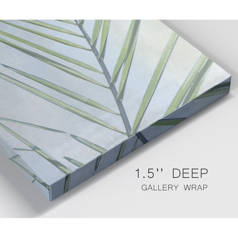 Palm Escape II - reproduction d'art sur toile tendue, H 16 po x l 8 po x P 1 po