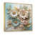 Toile avec cadre flottant or