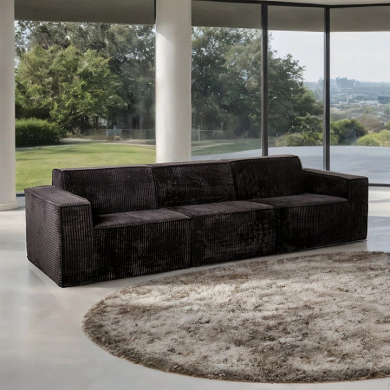 Canapé modulaire Jamal, Noir