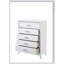 Commode blanche Haiden avec cinq tiroirs spacieux et des joints à queue d'aronde anglaise durables, parfaits pour le rangement moderne-508922716