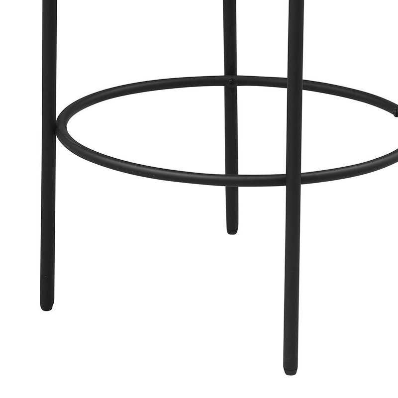Chaise de bar rembourrée Boucle (ensemble de 2), Gris