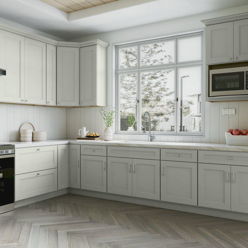 Armoire de cuisine à évier Sinber, 36", Double shaker Laguna Grey