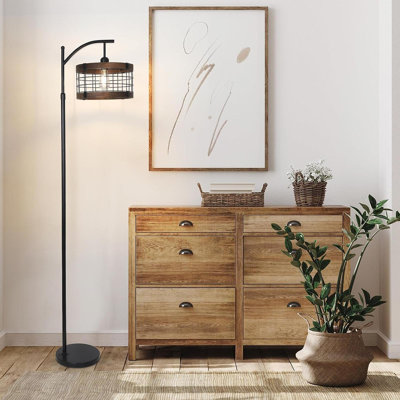 Lampe sur pied à arc avec télécommande et ampoule à DEL à intensité variable