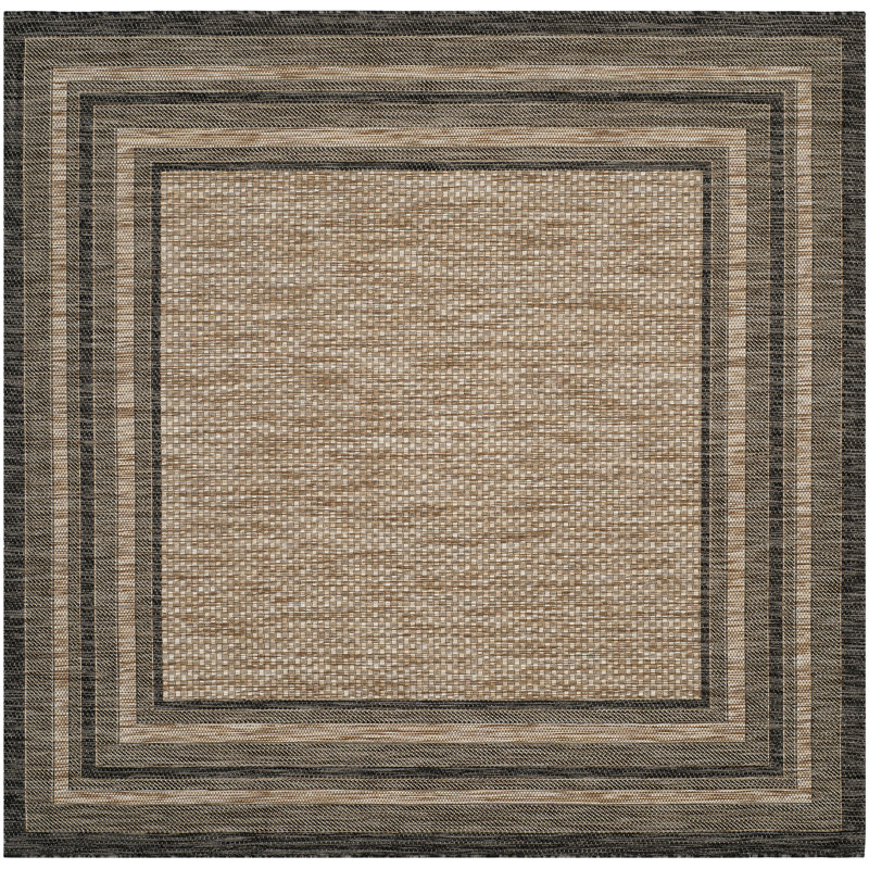 Tapis intérieur / extérieur à motif géométrique Sayde Performance, Carré 6 pi 7 po
