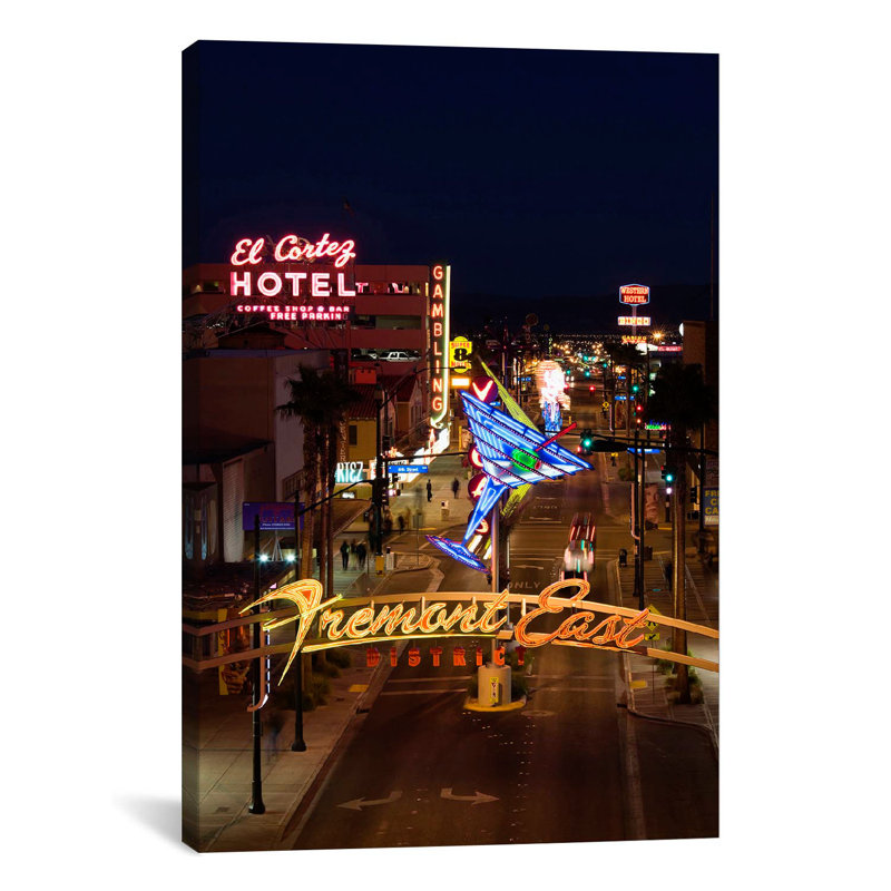 " Neon Casino Signs Lit Up At Dusk, El Cortez, Fremont Street, The Strip, Las Vegas, Nevada, USA " by Panoramic Images