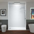 Cabine de douche rectangulaire encadrée 60 "H 75" H