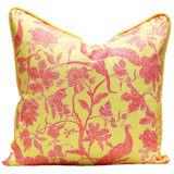 Peacock Batik Square Pillow Cover