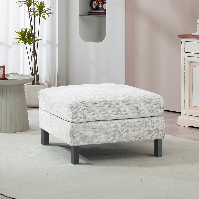 Salon et chambre à coucher, blanc crème avec pieds en bois sécurisés et coussin à ressorts ensachés