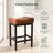 Faux Leather Bar Stool, Sturdy Iron Frame, Thick Upholstery, 250lbs Load Capacity, Counter Height No Backrest Set Of 6-1684837032-1684837039