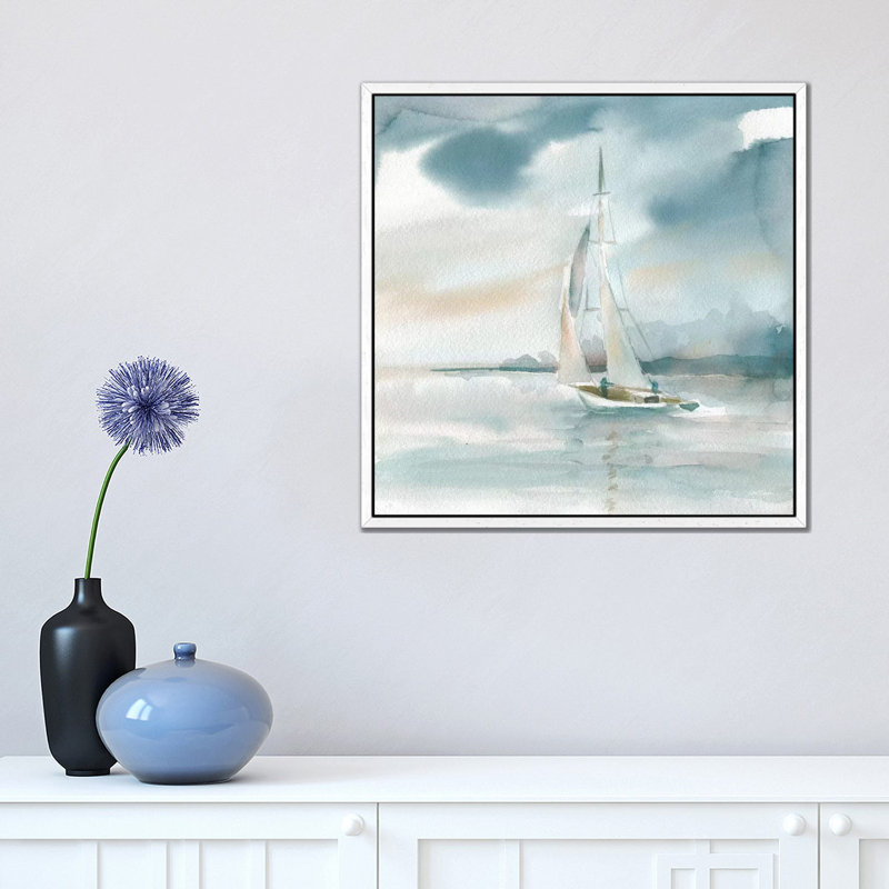 Subtle Mist by Carol Robinson - Painting on Canvas, 66.04 cm H x 66.04 cm W, White Framed Canvas