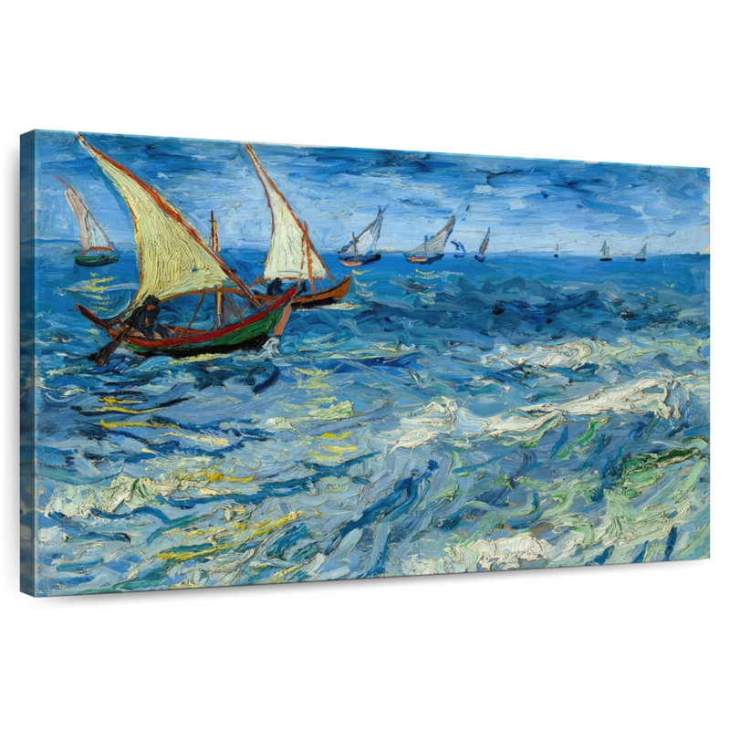Mehar Fishing Boats At Saintes-Maries, 26" H x 39" W