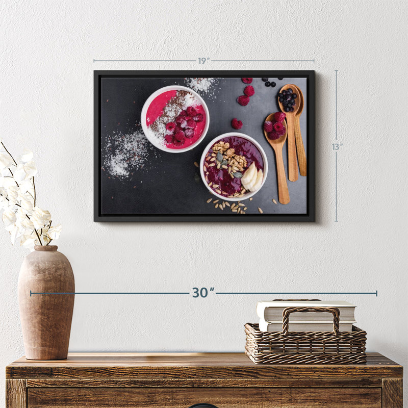 «Blueberries Smoothie Canvas Print», H 13 po x l 19 po