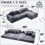 Nouveau canapé-lit modulaire surdimensionné New Arrived, canapé-lit convertible en forme de L avec huit coussins décoratifs-1414239634