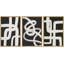 Duotone géométrique style Mid-Century graffiti et art de rue abstrait Art moderne décor zen sur toile, 3 pièces-94434034-94434031