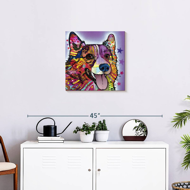 Brampt Colorful Corgi, 20" H x 20" W