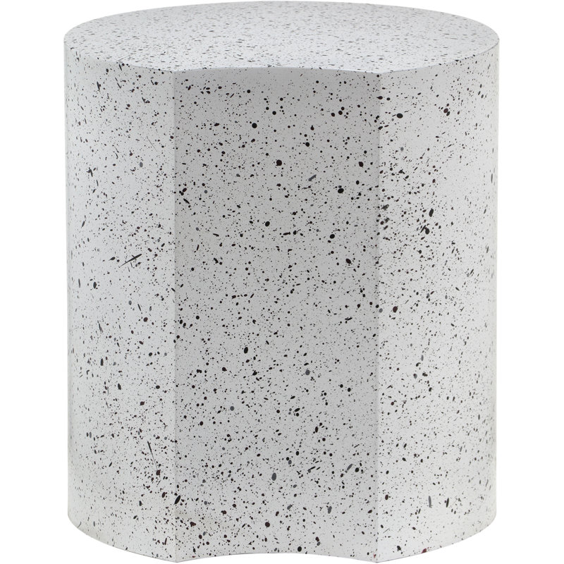 Table de bout Hylie, Blanc / blanc terrazo, H 20 po x l 18 po x P 18 po