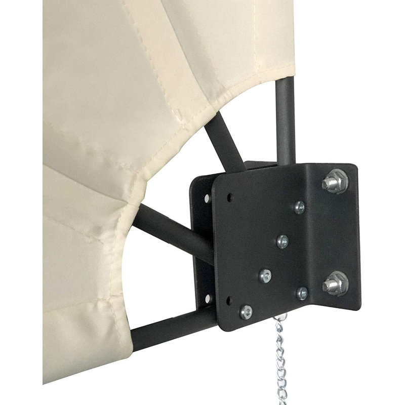 Dakota Fields 20cm D Polyester Cover Retractable Patio Awning, Beige, 140cm H x 140cm W x 20cm D