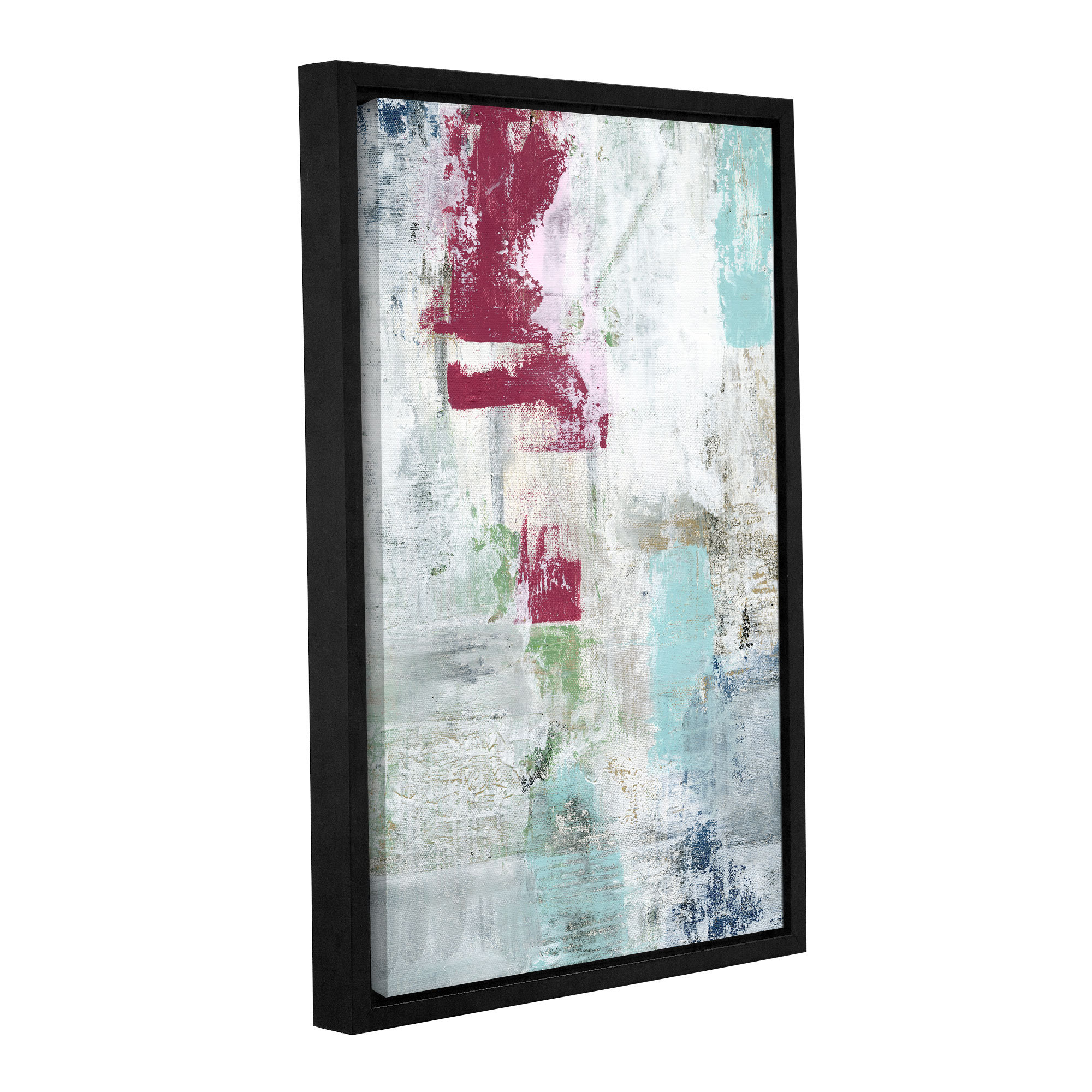 Ivy Bronx Raspberry Patch - Floater Frame Print on Canvas | Wayfair