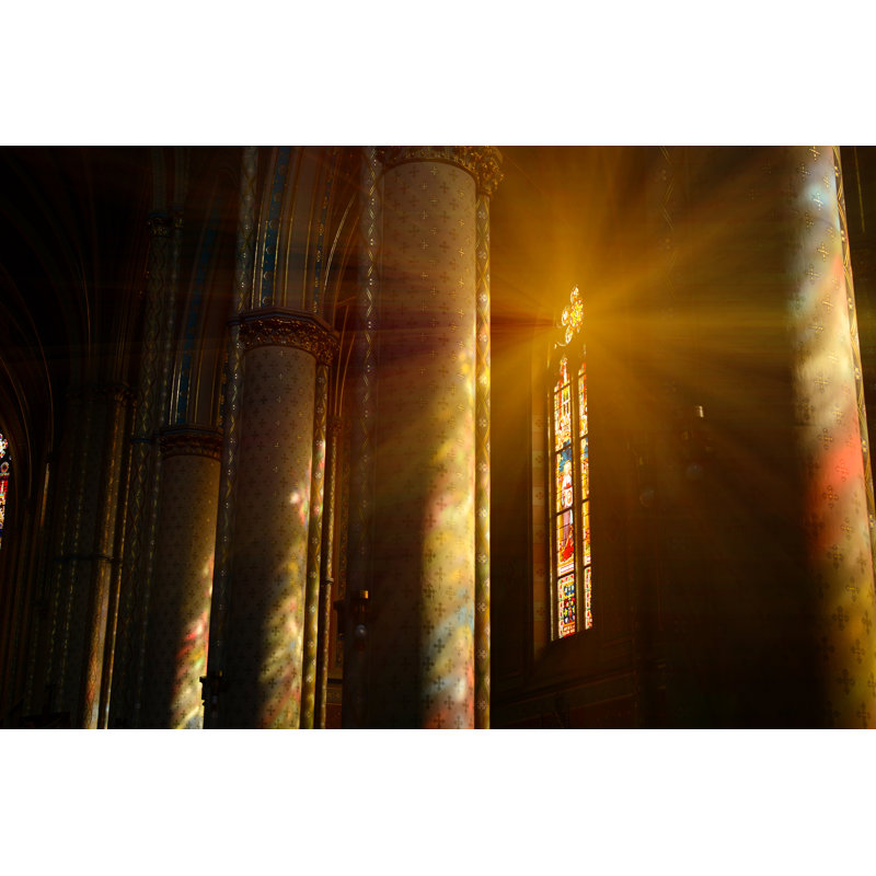 Sunlight In Church - Wrapped Canvas Print, 30cm H x 46cm W x 3.8cm D