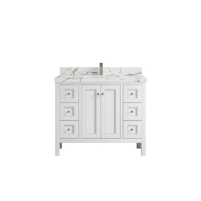 Nashville 4. W X 2. D Single Sink Bathroom Vanity In White