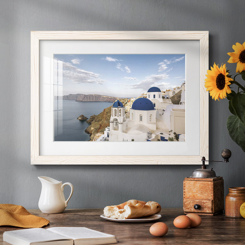 Santorini View, H 26 po x l 38 po x P 1,5 po, Blanc