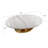 Fantastic Luxurious Oval Faux Marble Coffee Table With Midsize Sphere Crescent-Shaped Base-1678648414