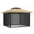 11X11 Gazebo, Outdoor Patio Gazebo With Mosquito Netting, Double Roof Metal Gazebo, Canopy For Backyard Covered Patio, Heavy Duty Gazebo Outdoor For Garden Deck Lawn, Black / Gray / Khaki / Navy Blue-124949854-126133270