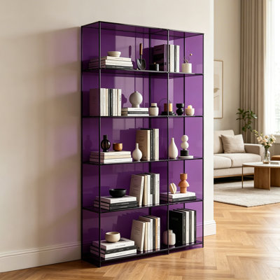 Transparent acrylic multi-layer display bookcase