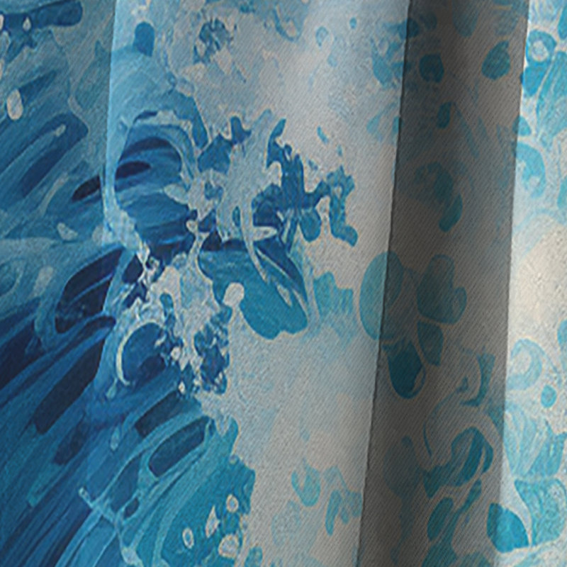Vortex Tidal Twist Wave - rideau abstrait en spirale - rideau occultant abstrait - 1 panneau, L 52 po x L 90 po