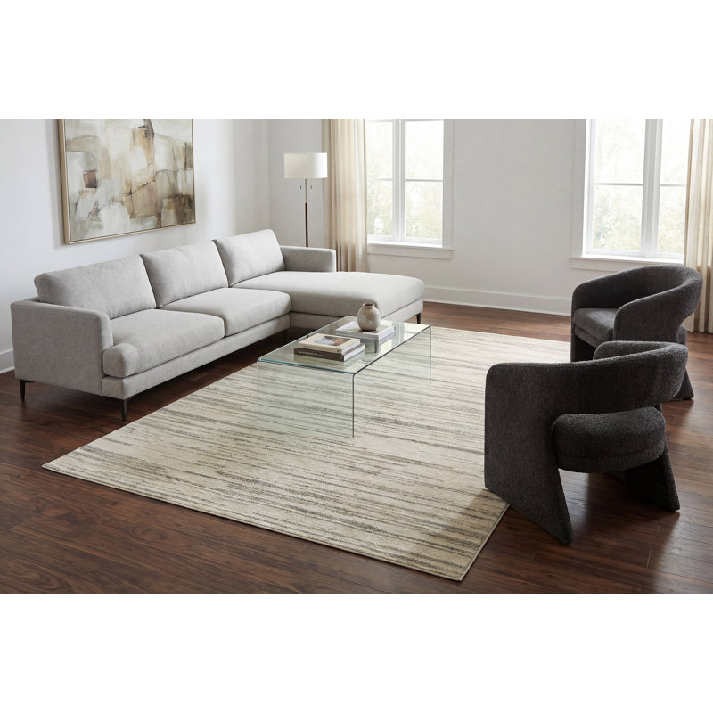 Dannylynn Striped Rug, Rectangle 5'3" x 7'7"