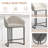 26" Counter Bar Stools Modern Counter Stools with Backs Upholstered Barstools for Kitchen Island-942074786-942074787