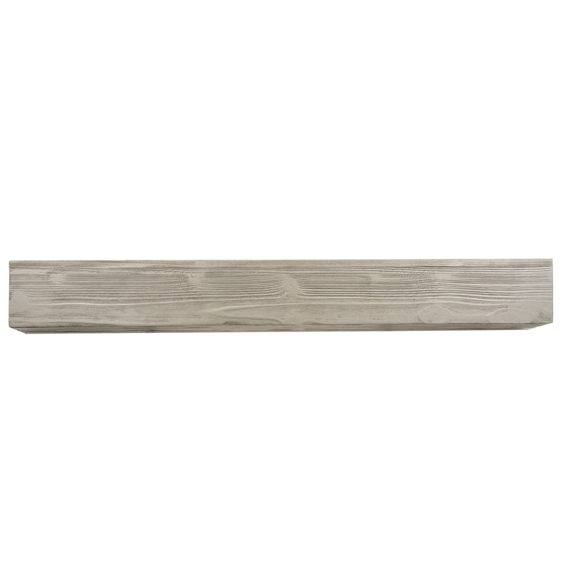72 po Home Good Décoration - Bois rustique gris et tablette flottante