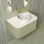 Meuble-lavabo flottant - comptoir en céramique blanche et comptoir en pierre (pré-assemblé, sans robinet)-301704985-301704990
