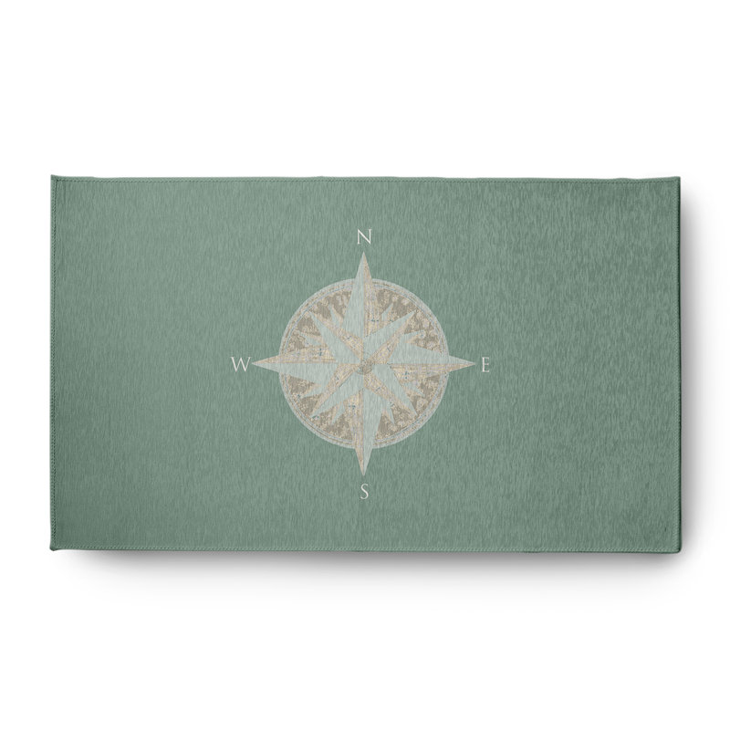 Tapis sauge à tissage plat Nautical Nights, Rectangle 3 pi x 5 pi