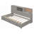 Wooden Daybed With 3 Storage Drawers, Upper Soft Board, Shelf, And A Set Of Sockets And USB Ports-684750776-684750773