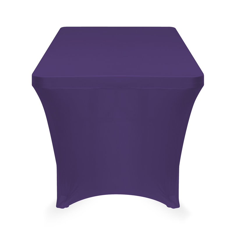  Solid Color Polyester Wedding Tablecloth, Purple, 48" x 24"