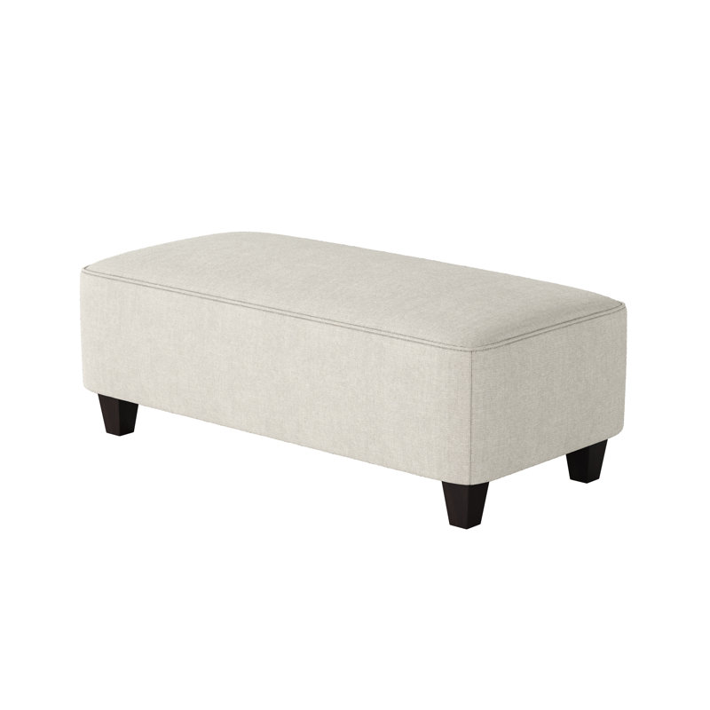 Nicolle Darla Ocean Cocktail Ottoman, Sugarshack Glacier Revolution Performance Fabrics