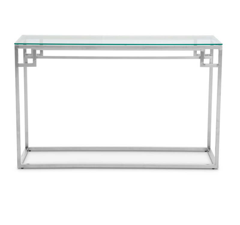 120cm Glass Top Console Table