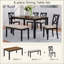 Ensemble de table de salle à manger 6 pièces avec banc, ensemble de table à manger en bois classique pour 6 personnes, ensemble de table de salle à manger 6 personnes Timeless Farmhouse