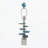 15x29.5" Blue and White Agate Slice Table Lamp with Marble Base