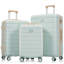Ensemble de valises de voyage en ABS de qualité supérieure, ensemble de valises à verrou TSA 3 pièces avec des tailles de 20, 24 et 28 pouces avec des roues pivotantes à 360 °