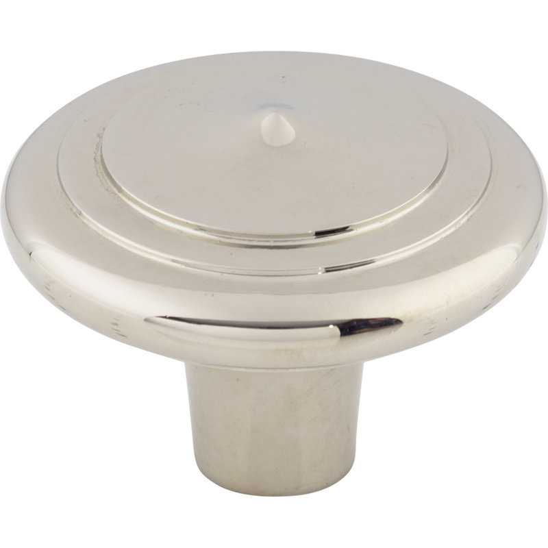 Aspen II Peak 1" Diameter Round Knob, 2" Knob Diameter, Polished Nickel