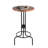 Lindola Pine Round Solid Wood Top Metal Base Dining Table