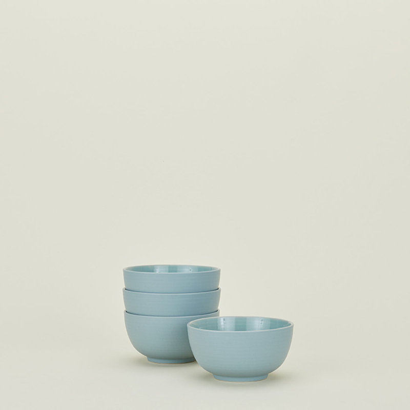 Essential Stoneware Dinnerware Set - Service for 4, Sky