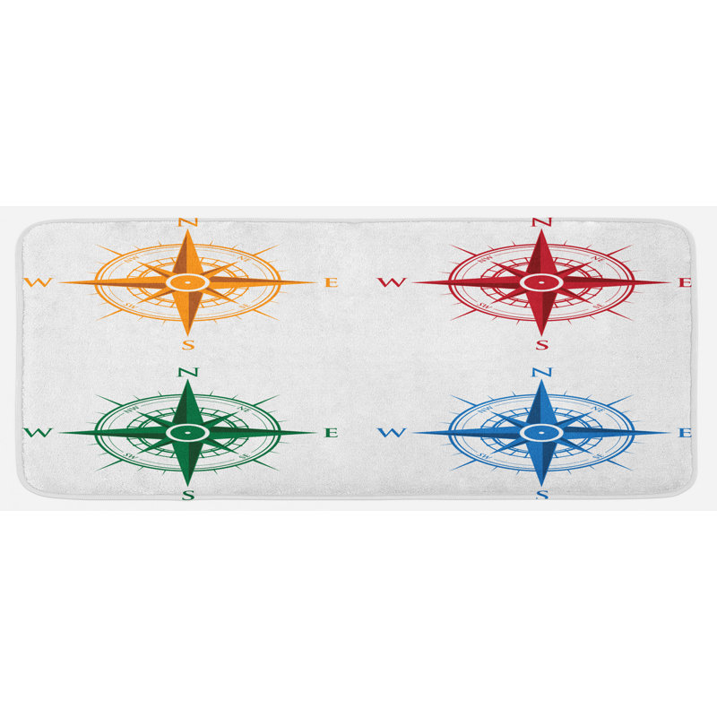 Coastal Polyester Kitchen Mat