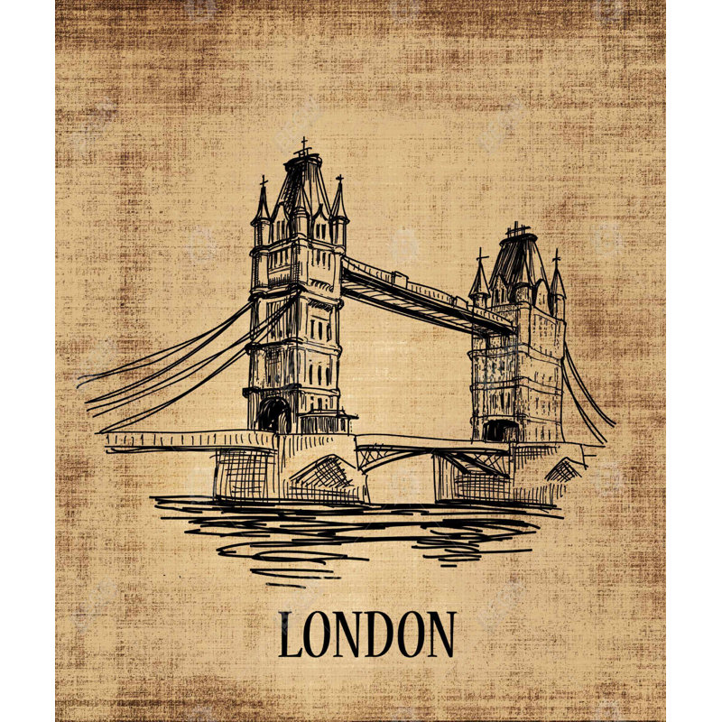 Tower Bridge Illustration Duvet Cover | Living Room Decor