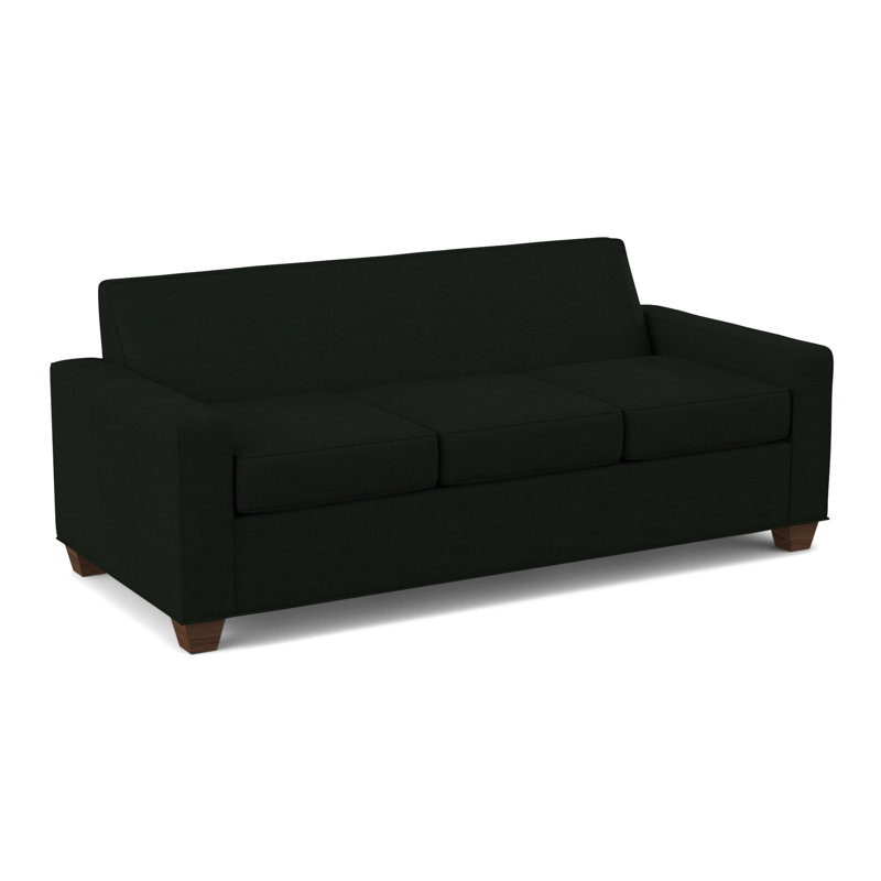 Avery Queen Sofa, Dorset Black, Montana Walnut