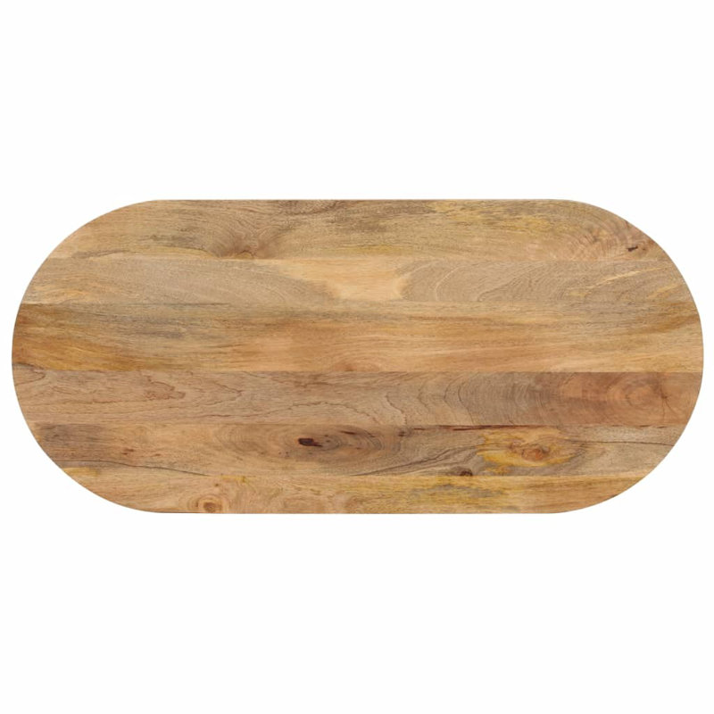 Table Top Natural Solid Mango Wood Dining Table, 1" H x 47.2" W x 23.6" D