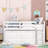 Henorel Kids Loft Bed with Desk, Dresser and Bookcase-2053013923-2053013922